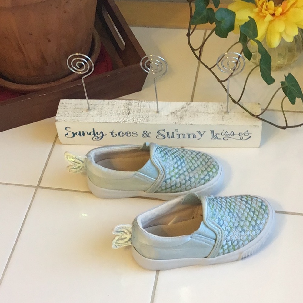 ‘Cat & Jack’ Jozell Twin Gore Mermaid Slip-Ons